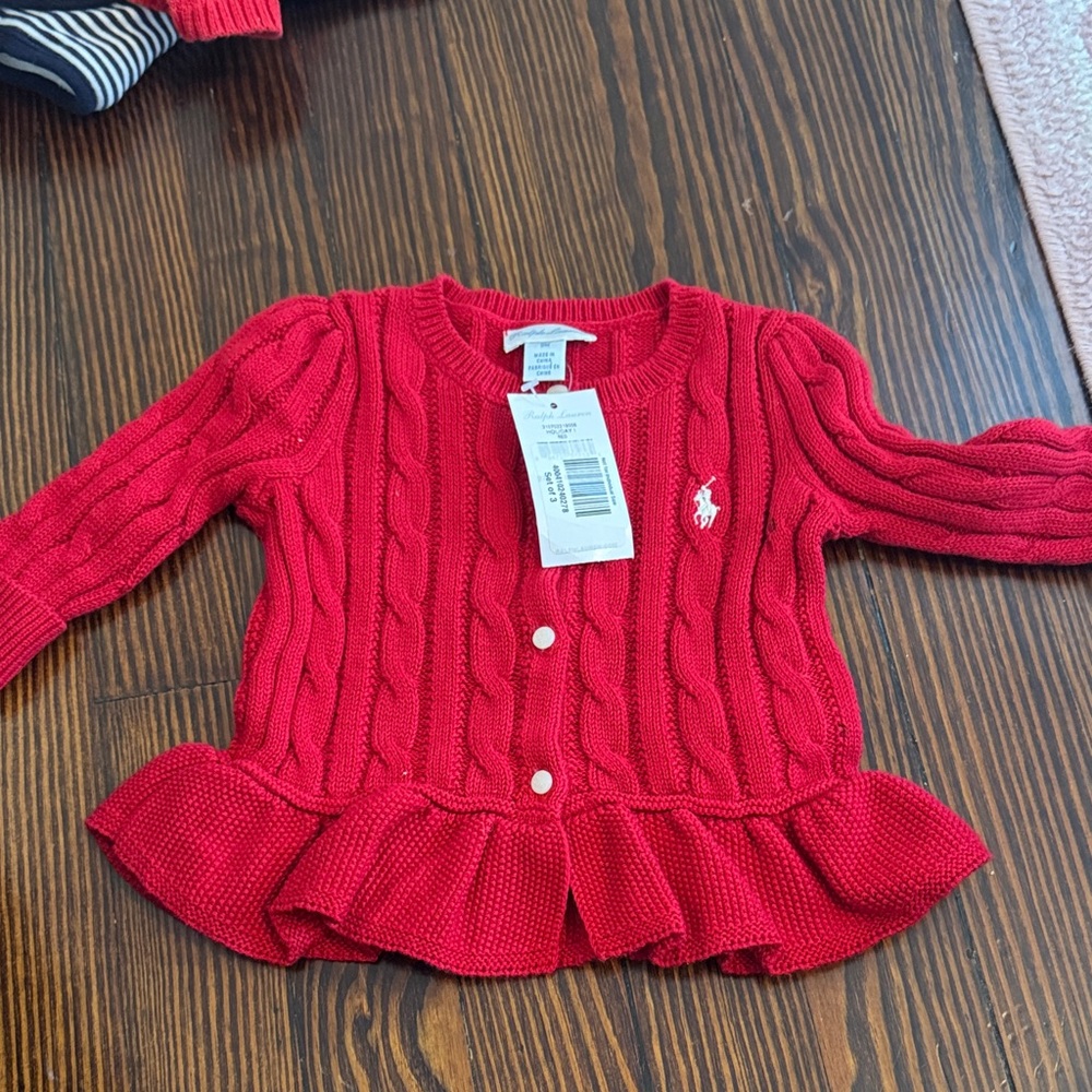 Ralph Lauren Kids Pink Cable Knit Sweater
